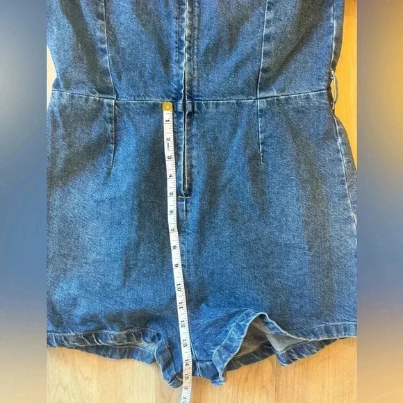 Urban Outfitters Hello Sunshine Denim Romper - Picture 6 of 8